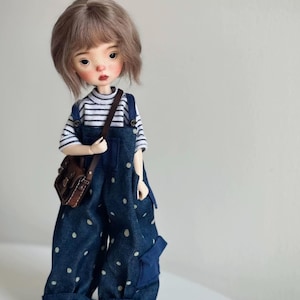Blythe Doll Clothes: Denim Overalls Outfit, OB24/OB22 Fit
