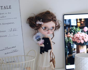 Blythe Doll Clothes, Suspender Top Wide-Leg Pants Outfit, OB24 OB22