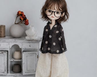 3 Arten von Baumwolle-Leinen Shirts Blythe Puppenkleidung für Azone / ob22 / ob24 / blythe