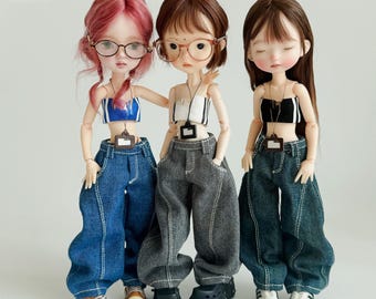 Wide Leg Baggy Jeans for Blythe Doll/Casual Street Style Doll Clothes
