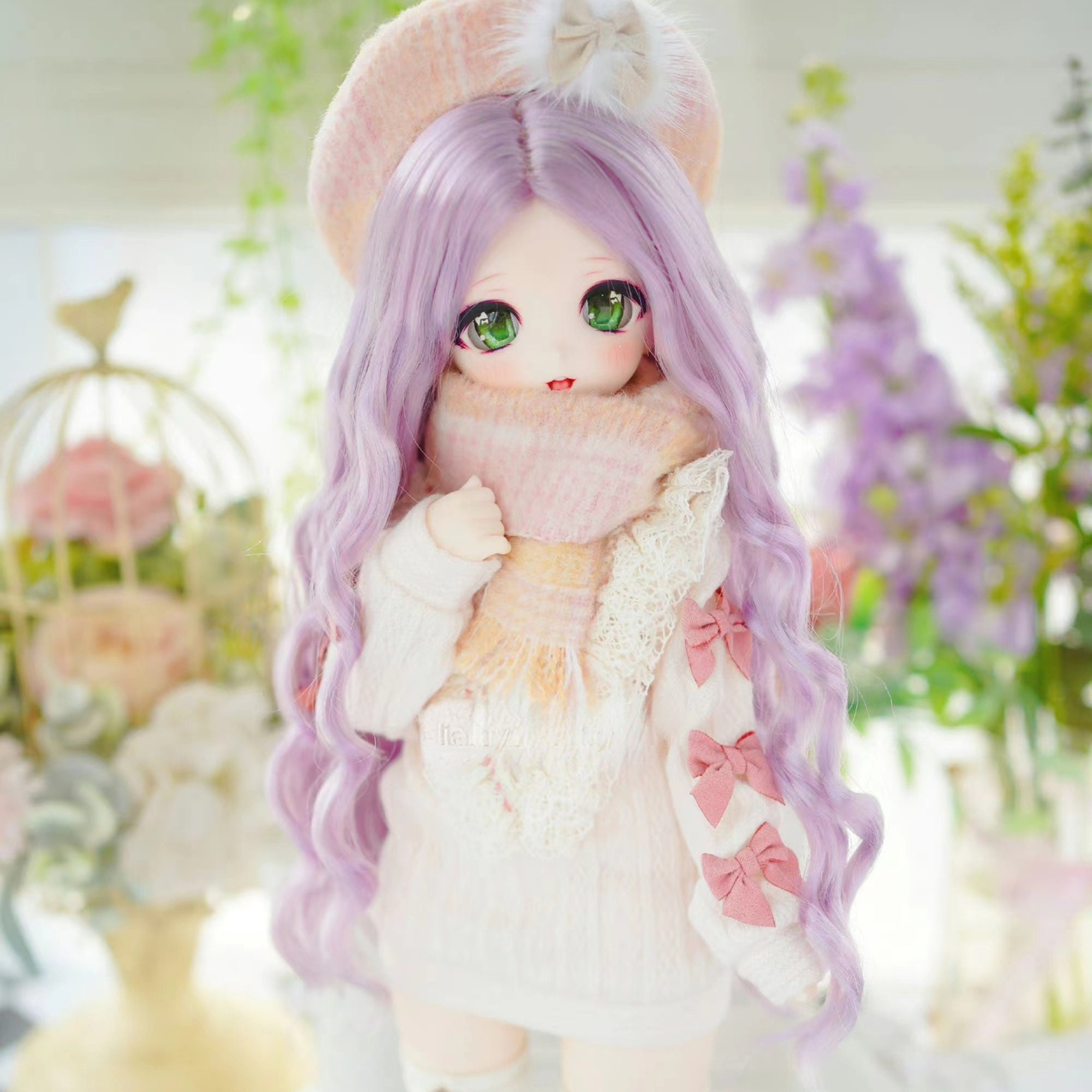 Purple Dreams Dye Premium Smart Doll Wig – Size 8.5″ – Dollofakind