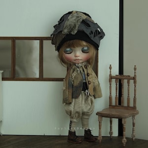 Vintage Doll Clothes: Neo Blythe, OB24, Azone, 1/6 BJD - Hat, Jacket, Pants, Top