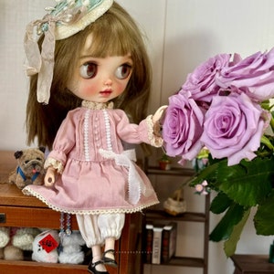 Doll Clothes: Dress and Pants Set for Blythe OB24/OB22