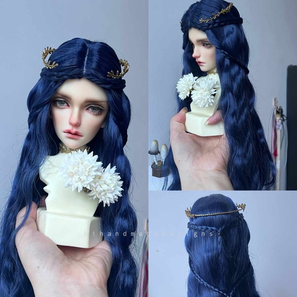 23 Couleurs 8-9 » 7-8 » 6-7 » 1/3 1/4 1/6 Princesse Tressée Longue Perruque Frisée Bjd Wig Doll Cheveux pour Sdgr / SD16 / DD / Smart doll Accessoires