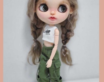 2 Style Top+Pants Blythe Doll Dress ,Blythe Doll Clothes Azone OB24 OB22 Body Skirt ,OB24 Doll Clothes,Blythe Pants