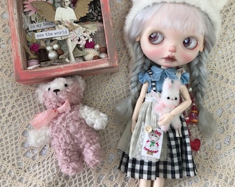 Bear Blythe  set ,include hat skirt shirt socks ,Suitable for OB24/OB22