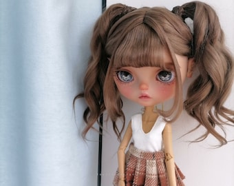 Mohair Blythe Doll Wig: 9-10" Qbaby Doll Hair, 60 Colors