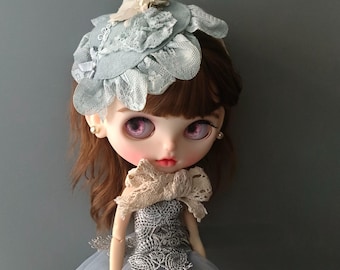 Blue Blythe Floral Headpiece For Azone/ob22/ob24/Blythe
