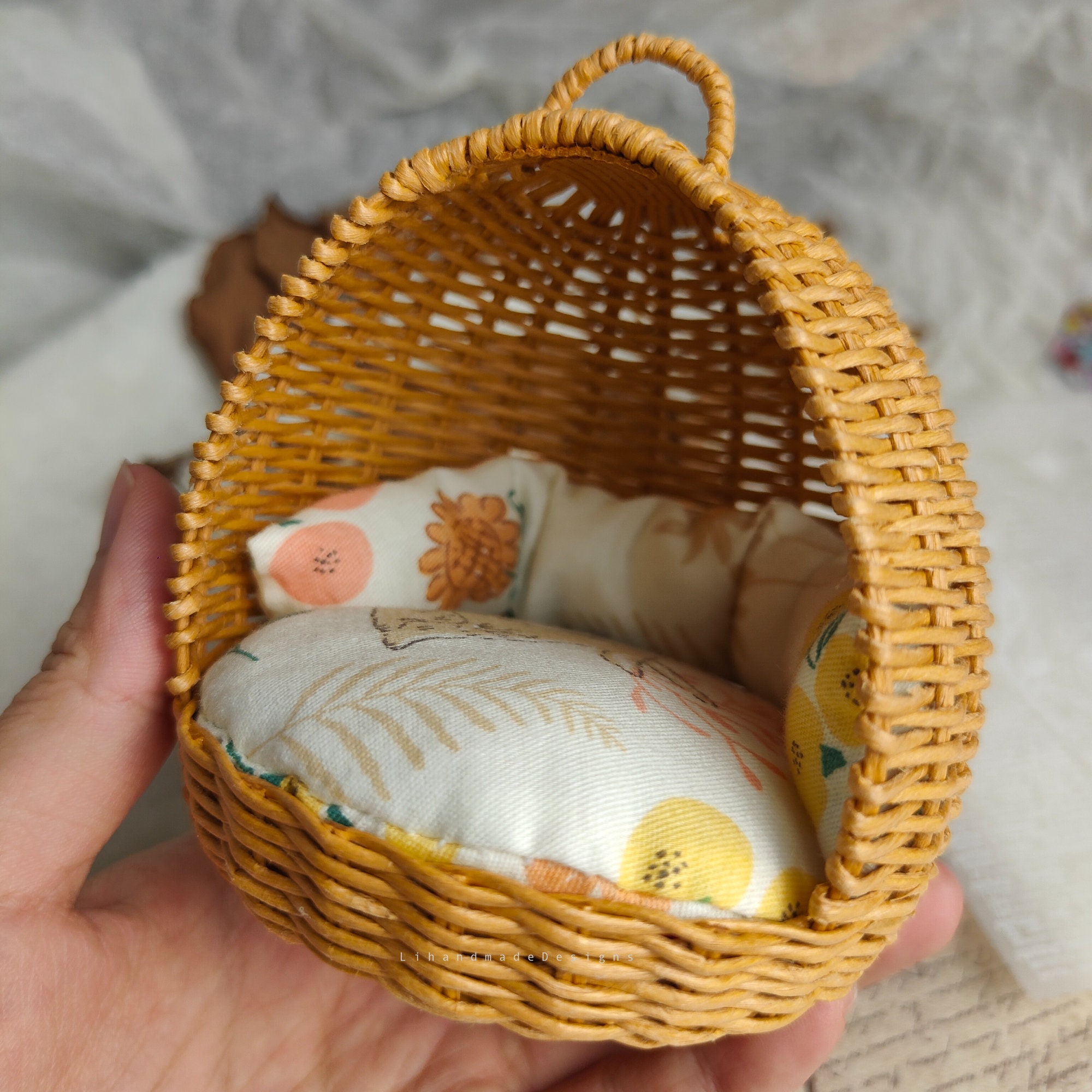 Rattan doll bed - Etsy 日本