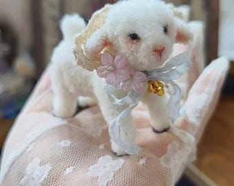 1/6 Scale Dolls Miniature lamb,Mini Wool Stem limbs for Ob11  1/6 Bjd doll,Dollhouse Decoration,DIY Dollhouse