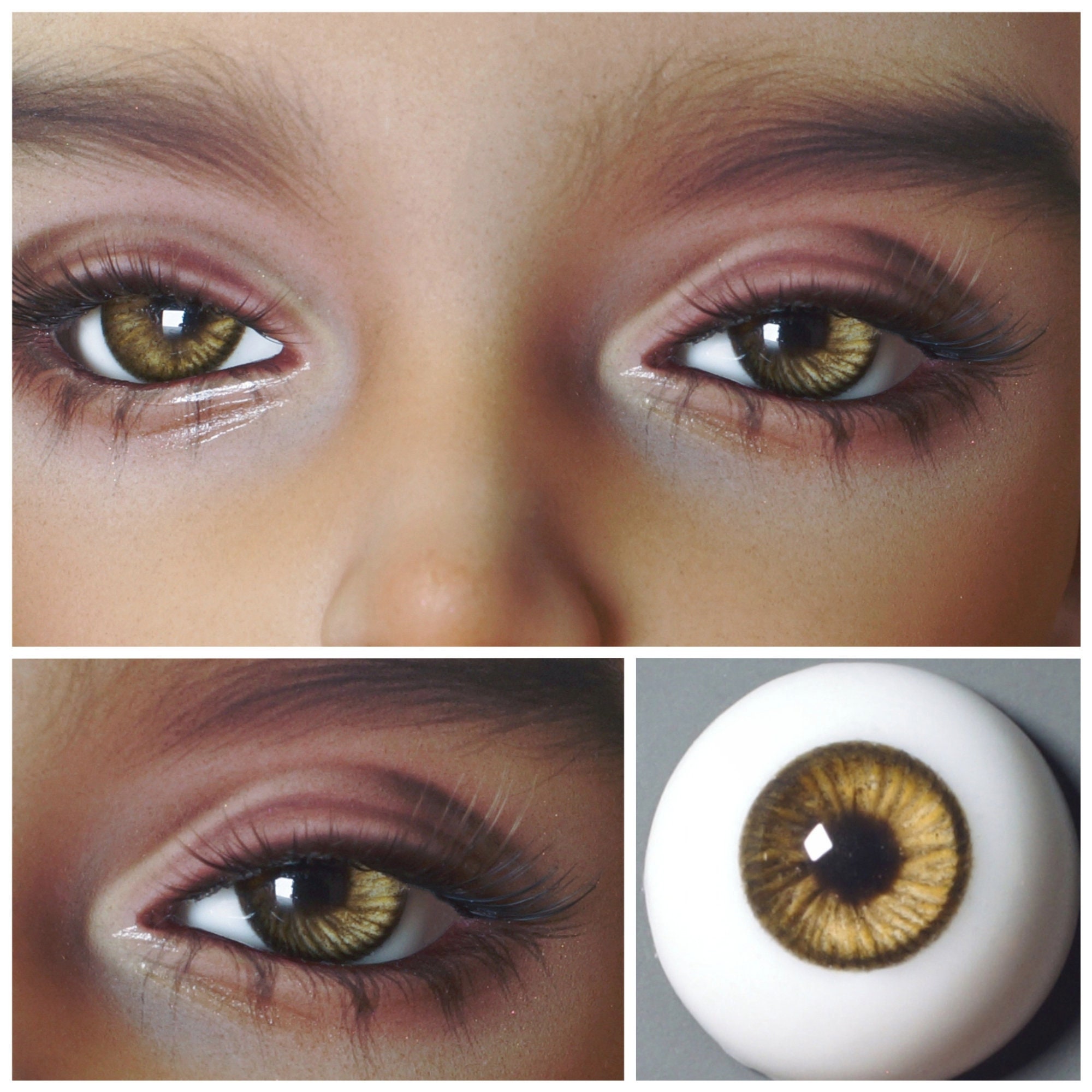 18mm Dark Brown Iris Black Pupils Round Safety Eyes and Washers: 2 Pairs –  Doll / Amigurumi / Animal / Stuffed Creations / Crochet / Knit