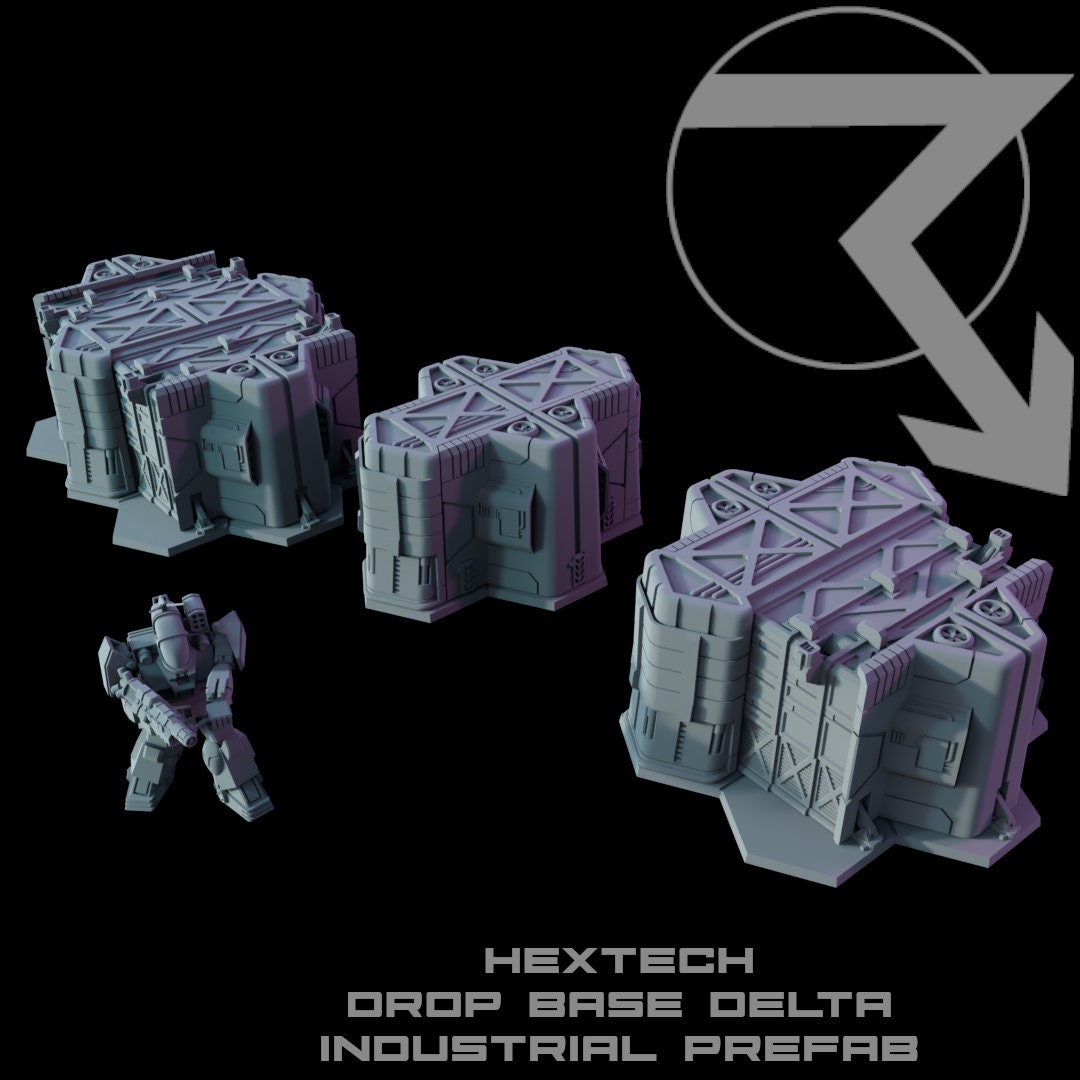 HEXTECH Industrial Prefab Structures Battletech Drop Base - Etsy