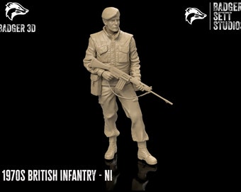 1970s British Infantry Figure (No1) - Badger Sett Studios