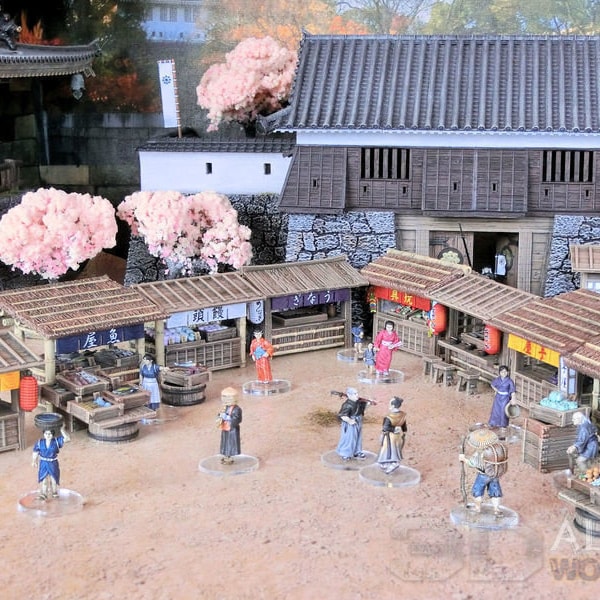 10 x Feudal Japanese Market Stalls - Kensei - Wargames - Test of Honour
