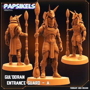 4 x Goa'uld Entrance Guards - Resin - Wargames, Sci-Fi etc.