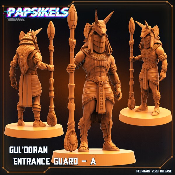 4 x Goa'uld Entrance Guards - Resin - Wargames, Sci-Fi etc.