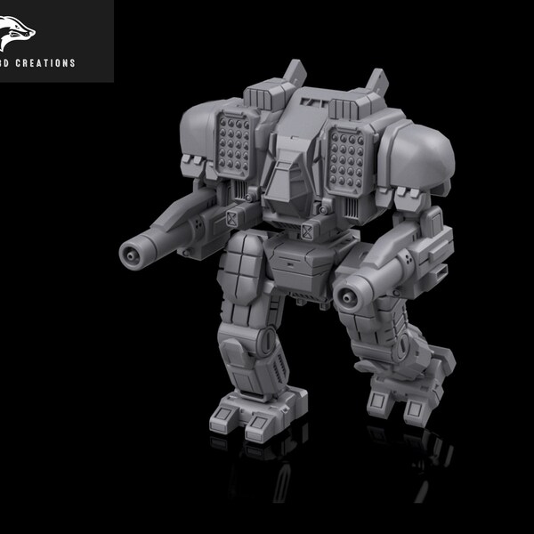 Mastodon Prime Mech for Battletech - 6mm Scale - Printed with Hex Base