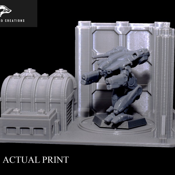 Garage Mech imprimé en 3D pour Battletech - Échelle 6mm