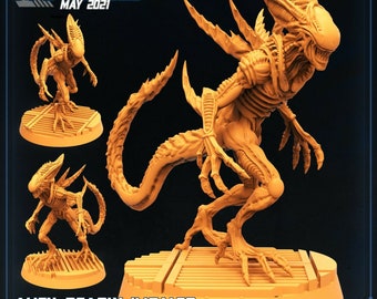 3 x Alien Krieger - Resin für Kriegsspiele, Sci-Fi etc