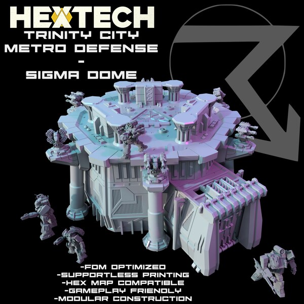 HEXTECH Sigma Defence Dome for Battletech - Terrain- 6mm