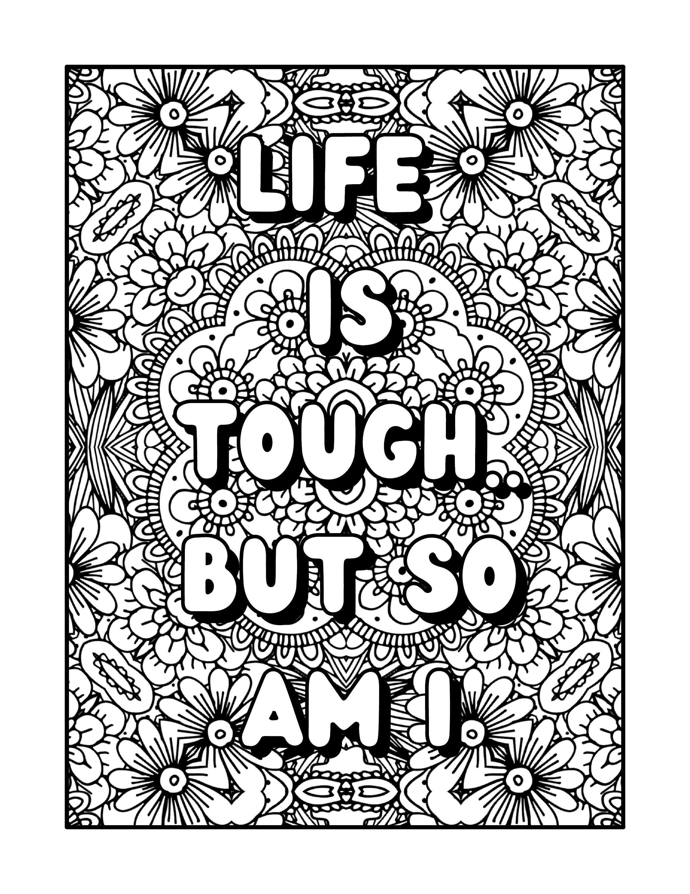Motivational Coloring Pages - Etsy