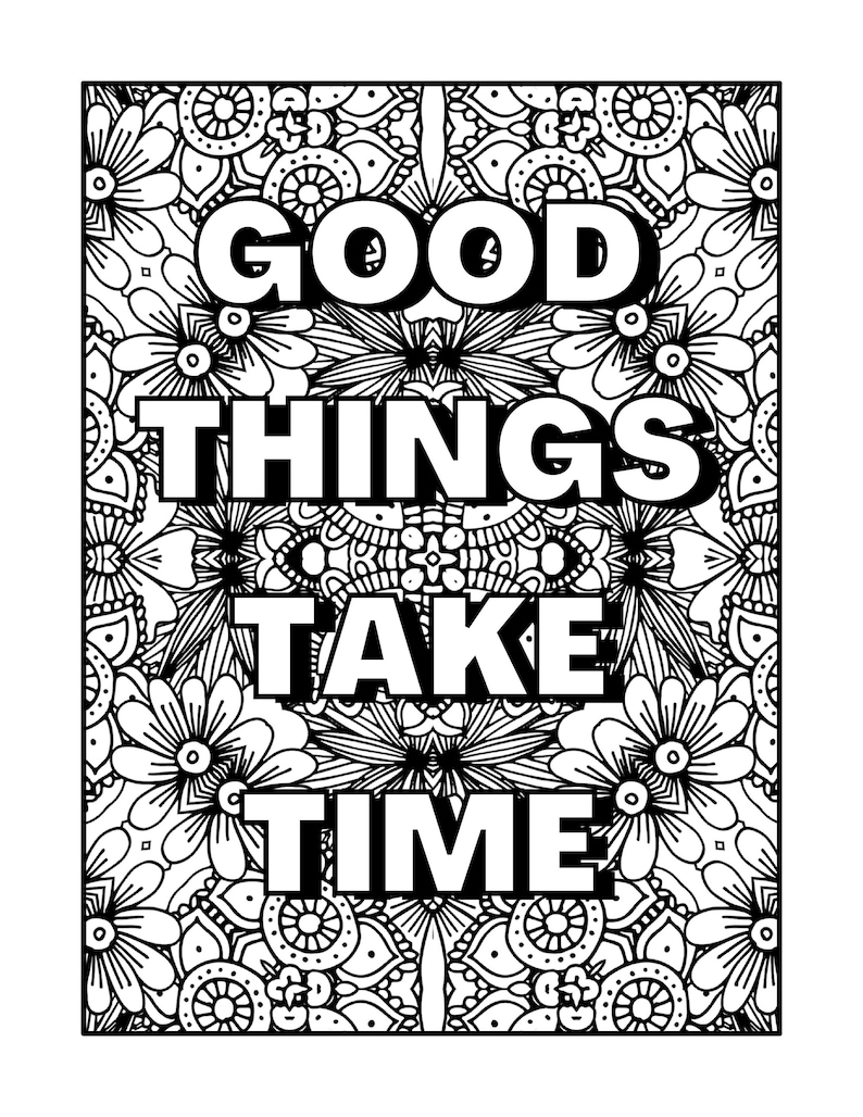 Motivational Coloring Pages Etsy Motivational Coloring Pages Etsy