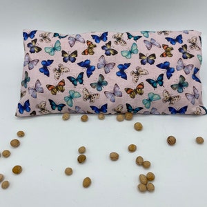 Dry hot water bottle with removable cherry stone cover 46 Papillons