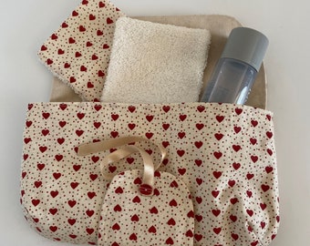 Red heart kits and matching wipes