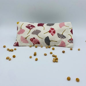 Dry hot water bottle with removable cherry stone cover 40 feuilles ginko