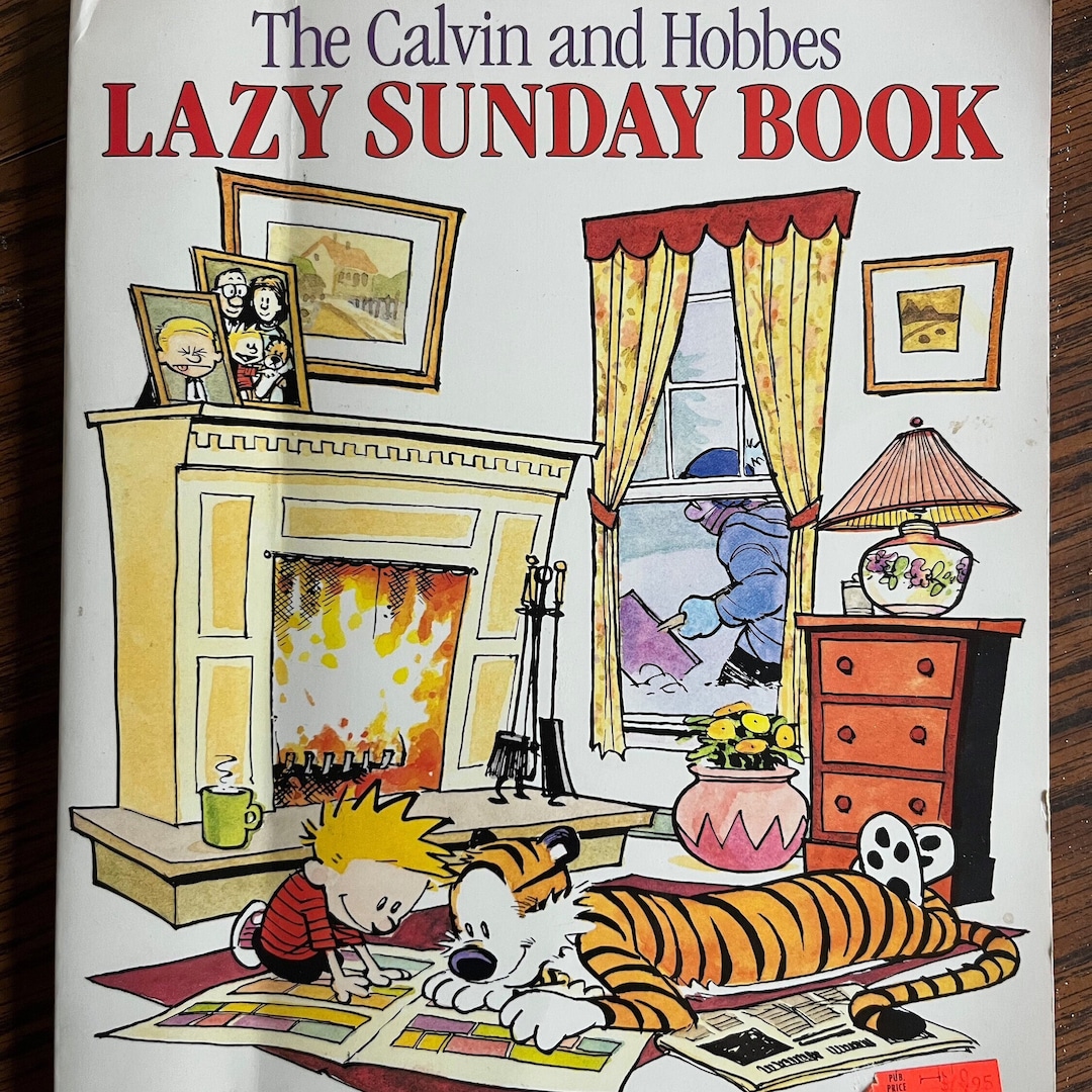 The Calvin and Hobbes Lazy Sunday Book Vintage Comic Strip Book Bill Watterson 1989 Softcover - Etsy