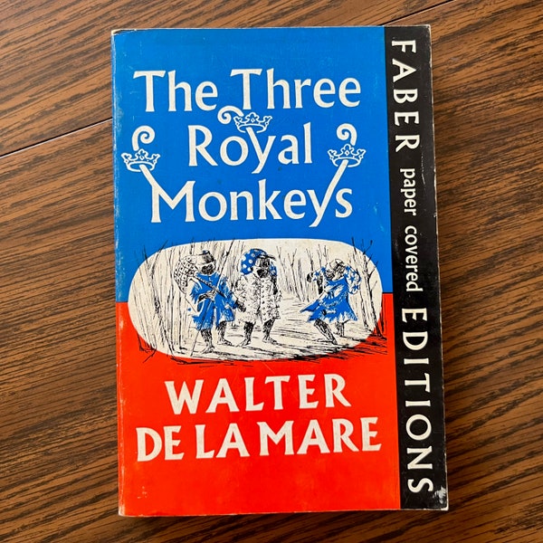 The Three Royal Monkeys - Walter de la Mare - Vintage Fairy Tale Story 1969