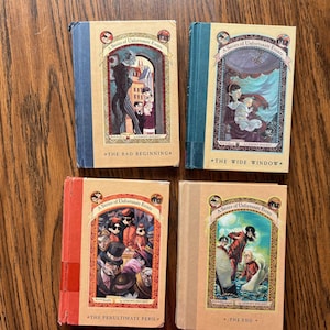 A Series of Unfortunate Events - The Bad Beginning - The Wide Window - The Penultimate Peril - The End -  Four Vintage Paperbacks