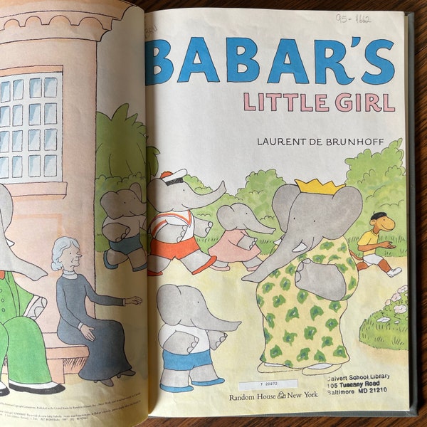 Babar's Little Girl -  Laurent de Brunhoff - Vintage 1987 Children's Literature