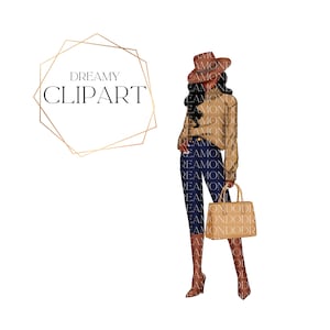 Black Fall Girl, Fall Girl, Black Woman Clipart
