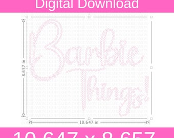 Barbie Things & Barbie "Tings" Rhinestone Templates SS10 DIGITAL PRODUCT