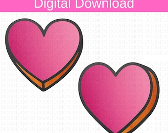 Candy Heart SVG, Valentine's Day, Heart SVG Digital Download