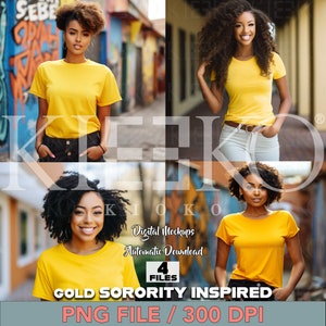 Black Women GOLD Mockup Bundle