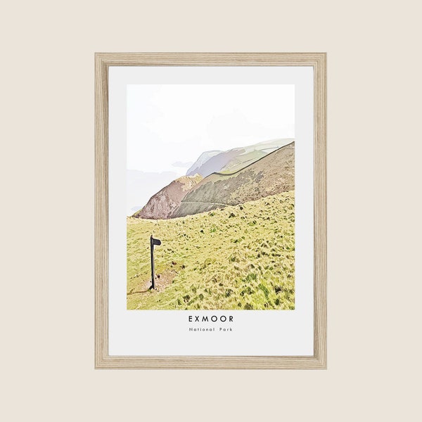 Contemporary Exmoor National Park Print