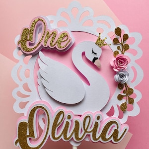 Swan cake topper, Personalized cake topper, Swan theme party, Swan Birthday, Swan Party, Swan topper, custom cake topper, Birthday party