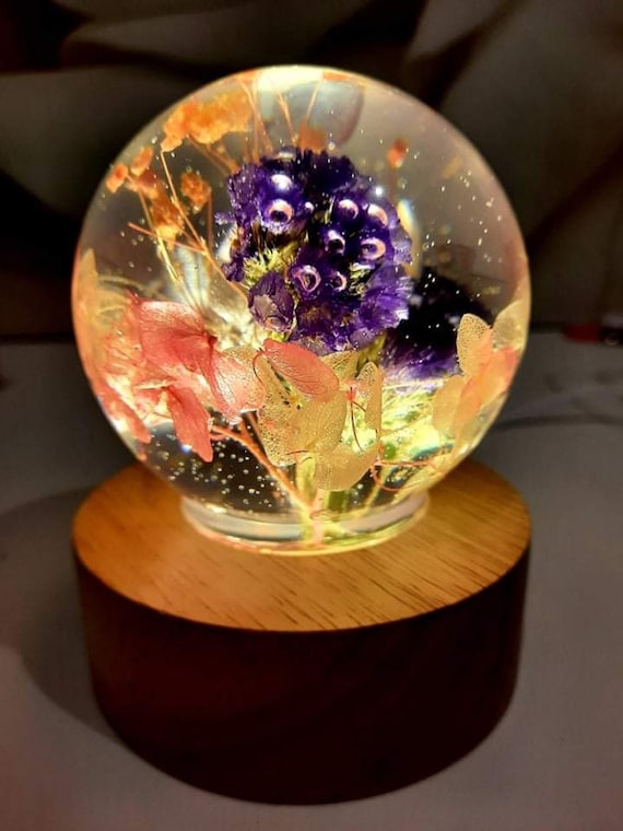 Dried 2024 flower lamp