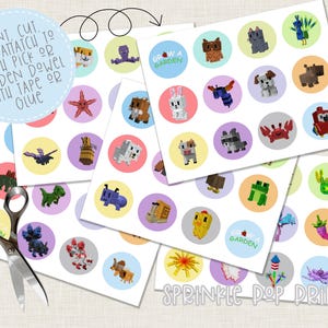 Grow A Garden Cupcake Toppers | 60 Roblox Grow A Garden Cupcake Toppers | Instant Download | Printable