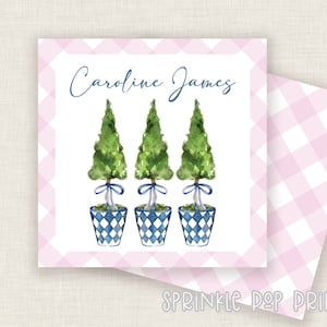 3 Vormsnoei | Roze gingham | Ontwerp | Afdrukbare bijlagekaart | Cadeaukaartje | Aangepaste kaarten | Gepersonaliseerde kaartsjabloon