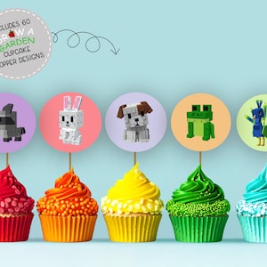 Grow A Garden Cupcake Toppers | 60 Roblox Grow A Garden Cupcake Toppers | Instant Download | Printable