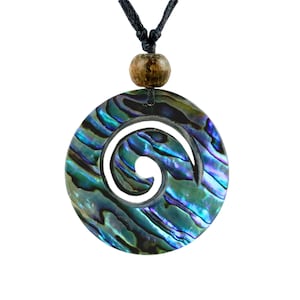 Handmade Amulet Pendant Necklace Pendant Spiral Maori Koru Design