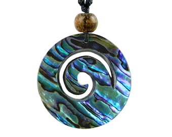 Handmade Amulet Pendant Necklace Pendant Spiral Maori Koru Design