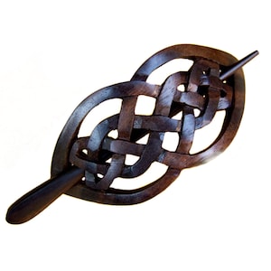 Wooden Hair Clip Barrette Hairclip Celtic Classic Timeless Design