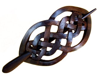 Clip per capelli in legno Barrette Fermaglio per capelli Celtic Classic Design senza tempo