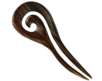 Elegante Haarnadel aus Holz Haargabel Forke klassisches zeitloses Design