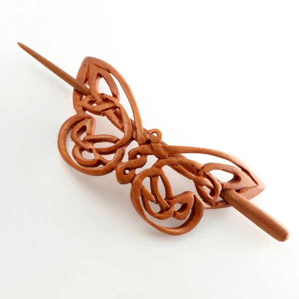 Filigree hair clip made of wood barrette hairclip butterfly design