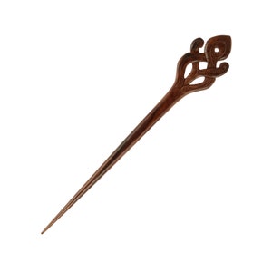 Wooden hairpin hair stick elegant Celtic design